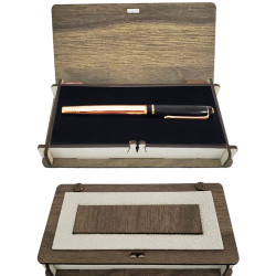 Toptan Bakır Roller Kalem Ahşap Kutulu 