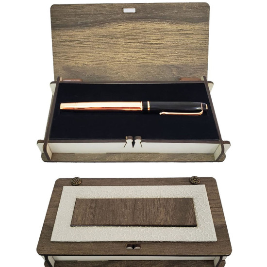 Toptan Bakır Roller Kalem Ahşap Kutulu 