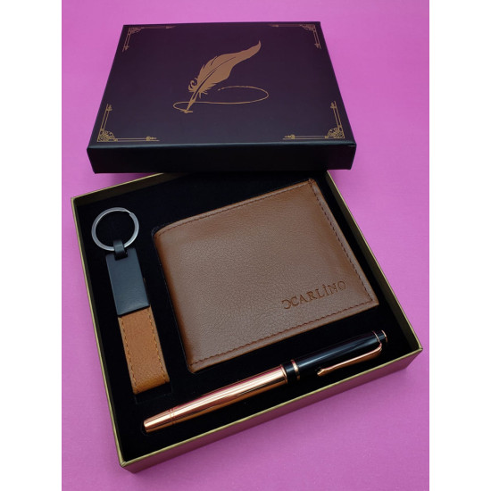 Toptan Taba Cüzdan Roller Kalem ve Deri Anahtarlık