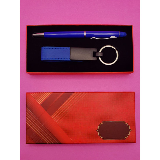 Toptan Mavi Anahtarlık ve Kalem Set