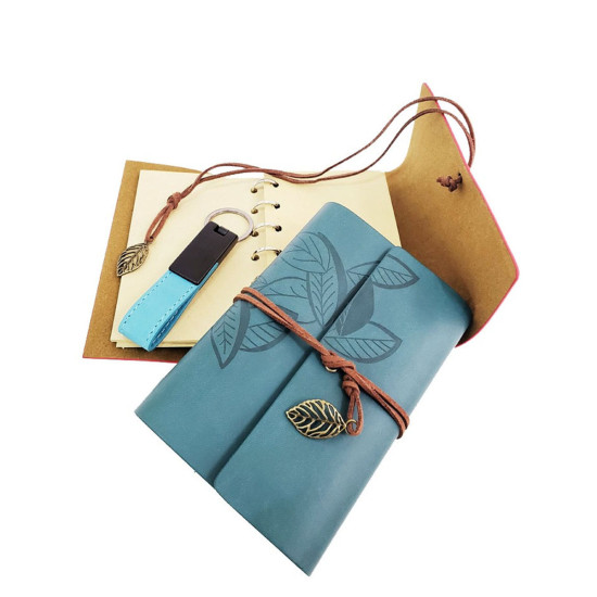 Toptan Ahşap Deri Kutulu Mavi Deri Defter ve Anahtarlık Set Toptan Ahşap Deri Kutulu Mavi Deri Defter ve Anahtarlık Set