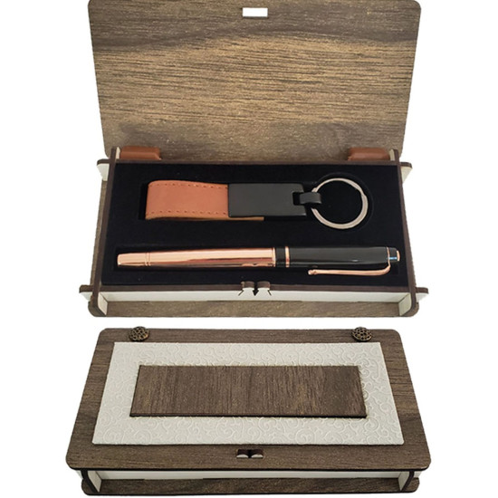 Toptan Bakır Roller Kalem ve Anahtarlık VIP Set