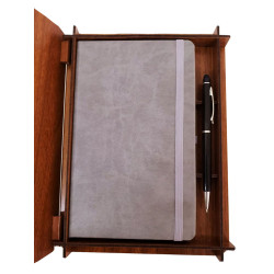 Toptan Çizgili Defter ve Metal Kalem 