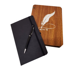 Toptan Termo Deri Defter ve Metal Kalem Set