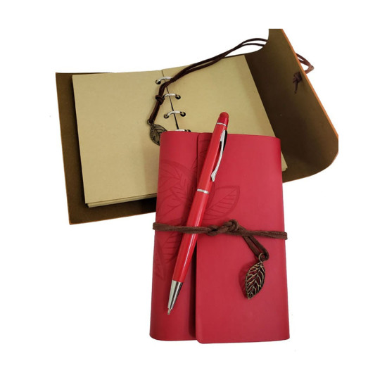 Toptan Ahşap Kutulu Deri Defter ve Kırmızı Kalem Set Toptan Ahşap Kutulu Deri Defter ve Kırmızı Kalem Set