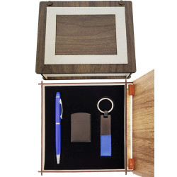 Toptan Mavi Metal Anahtarlık Çakmak ve Tükenmez Kalem Seti