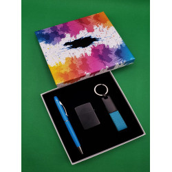 Toptan Kalem Çakmak Anahtarlık Turkuaz Set