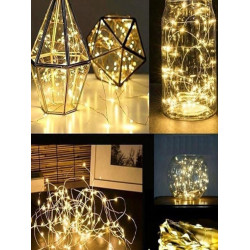 Toptan Pilli Şeffaf Kablolu Günışığı Peri Led Işık 5 Metre