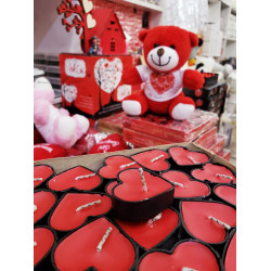 Toptan 50'Li Kalp Tealight Mum Toptan 50'Li Kalp Tealight Mum