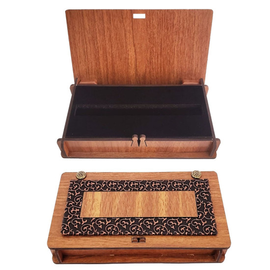 Toptan Ahşap Deri Kutulu Kalem Kutusu