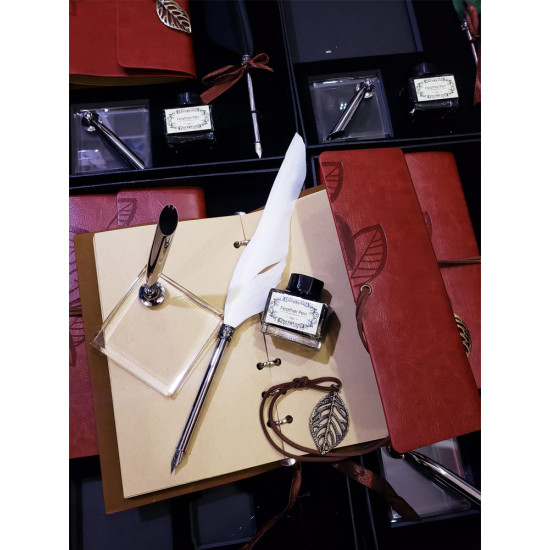 Toptan Divit Hokka Defter ve Tüylü Kalem Set Toptan Divit Hokka Defter ve Tüylü Kalem Set