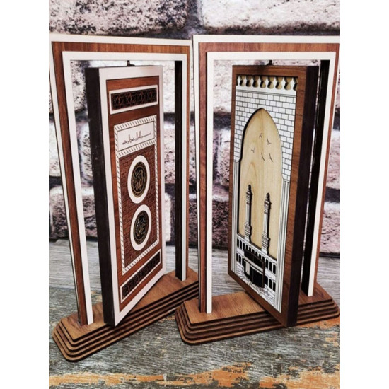 Toptan Ahşap Dekoratif Kabe ve Besmeleli Dönen Kaide Toptan Ahşap Dekoratif Kabe ve Besmeleli Dönen Kaide