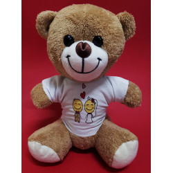 Toptan Mutlu Çift Tişörtlü Peluş Ayı