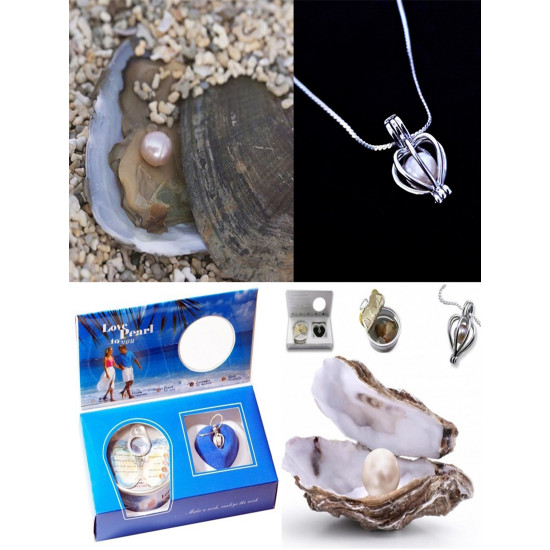 Toptan Istiridye Içinde Gerçek Inci Kolye Seti