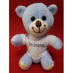 Toptan Seni Seviyorum Tişörtlü Peluş Ayı