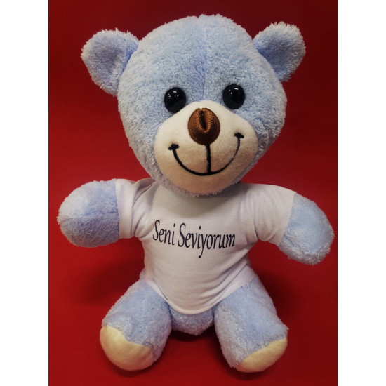 Toptan Seni Seviyorum Tişörtlü Peluş Ayı