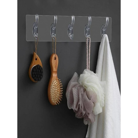 Toptan Yapışkanlı Şeffaf 5'Li Askı Toptan Yapışkanlı Şeffaf 5'Li Askı