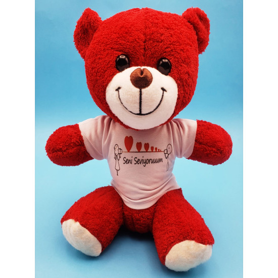 Toptan Seni Seviyorum Temalı Peluş Ayıcık