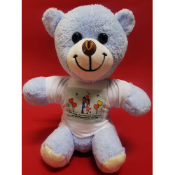 Toptan Sevimli Çiftler Tişörtlü Mavi Ayı