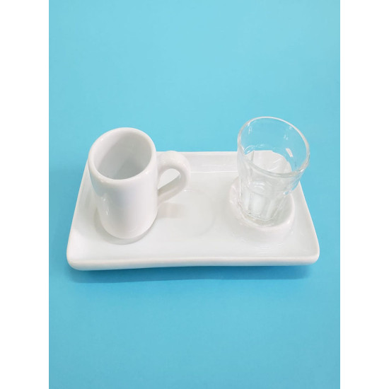 Toptan Sunum Tabaklı Kahve Fincanı 