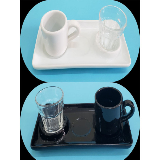 Toptan Sunum Tabaklı Kahve Fincanı 