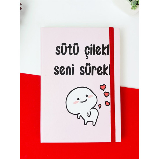 Toptan Sütü Çilekli Seni Sürekli Tasarımlı Defter Toptan Sütü Çilekli Seni Sürekli Tasarımlı Defter