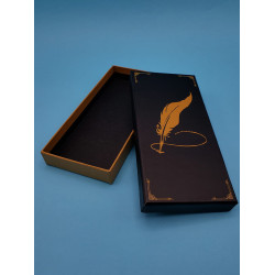 Toptan Kutu Siyah Tüylü Kalem Tasarımlı