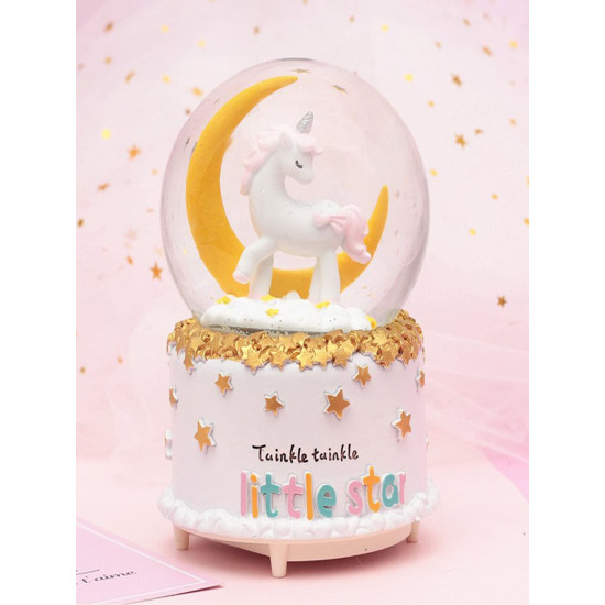 Toptan Unicorn Tasarımlı Püskürtmeli Kar Küresi Toptan Unicorn Tasarımlı Püskürtmeli Kar Küresi