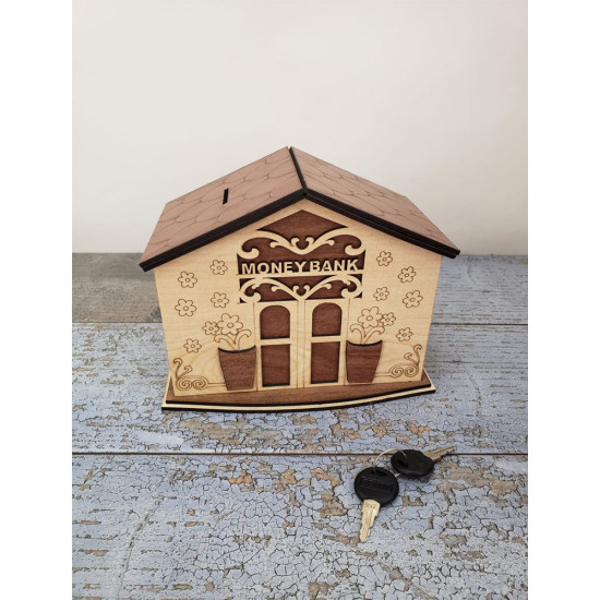 Toptan Ahşap Money Bank Dekoratif Kumbara