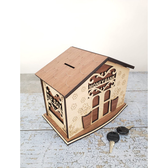 Toptan Ahşap Money Bank Dekoratif Kumbara