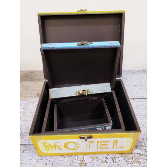 Toptan Ahşap Retro 3'lü Kutu Seti Toptan Ahşap Retro 3'lü Kutu Seti