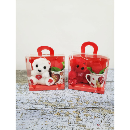 Toptan Sevgiliye Fincanlı Peluş Ayıcık