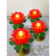 Toptan Şamdan Gül Şeklinde Led Mum 2'li