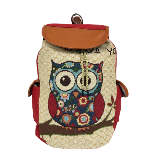 Toptan Baykuş Desenli Kilim Sırt Çantası Toptan Baykuş Desenli Kilim Sırt Çantası