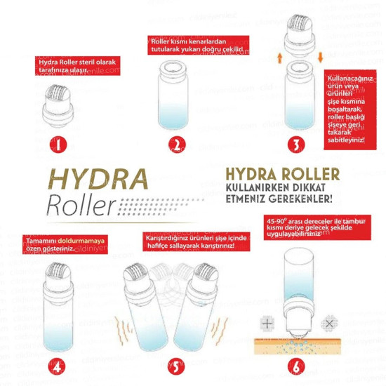 Toptan Hydra Roller 0.50 Mm 64 Altın Iğneli Dermaroller Toptan Hydra Roller 0.50 Mm 64 Altın Iğneli Dermaroller