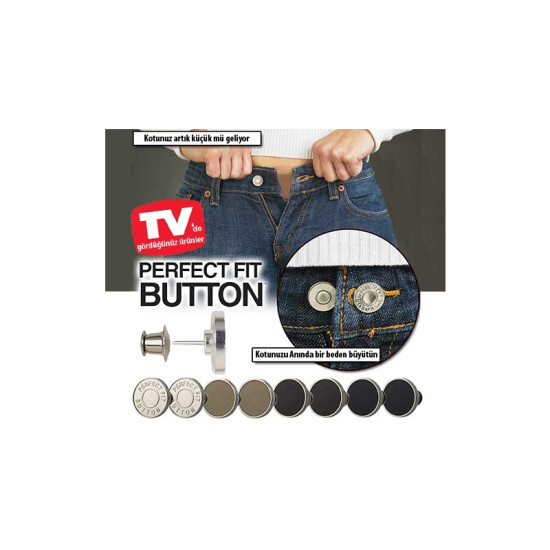 Toptan Perfect Fit Button Beden Büyülten ve Küçülten Yedek Kot Düğme Seti Toptan Perfect Fit Button Beden Büyülten ve Küçülten Yedek Kot Düğme Seti