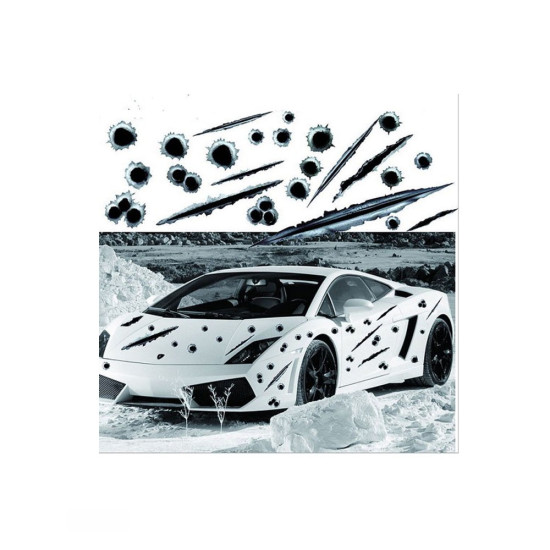Toptan 3D Kurşun Deliği Sticker