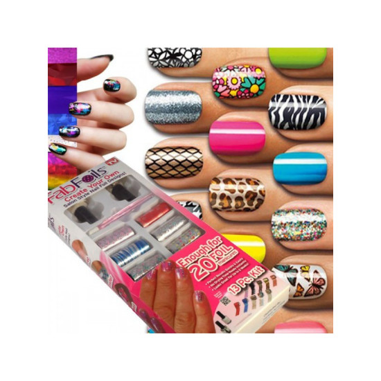 Toptan Fab Foils Tırnak Süsleme Seti Toptan Fab Foils Tırnak Süsleme Seti