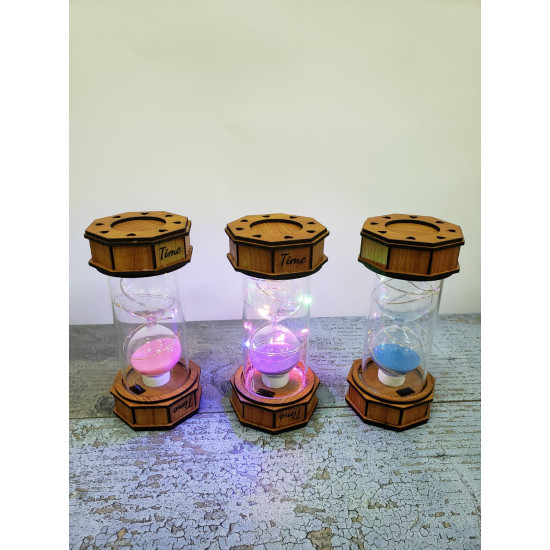 Toptan Ahşap Işıklı Kum Saati
